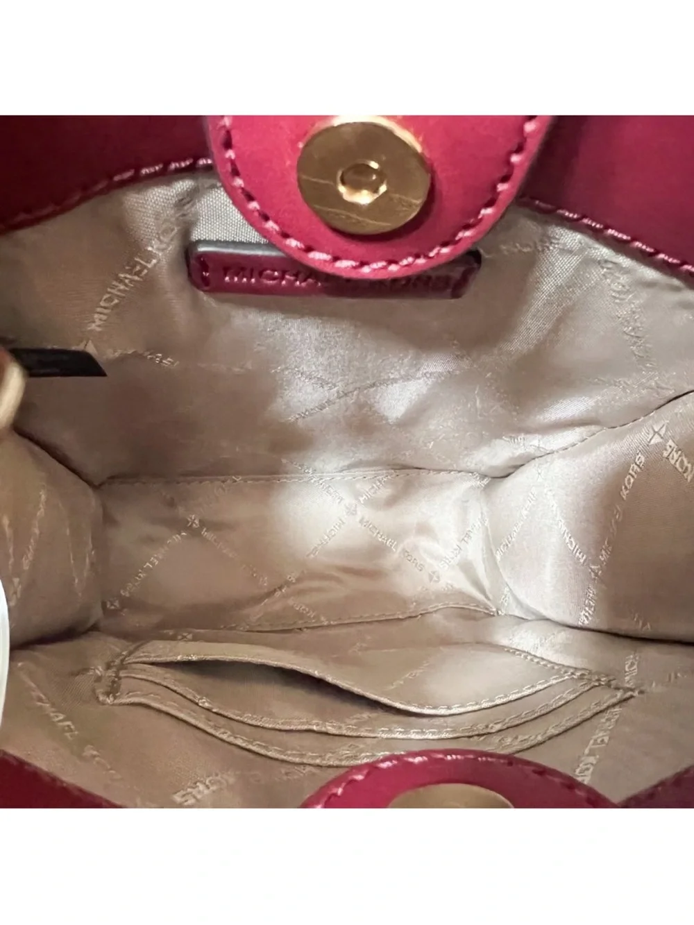 Michael Kors Mercer Mini Tote in mulberry with Gold Hardware and strap NWOT